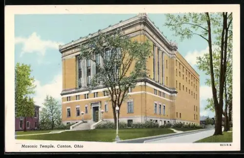 AK Canton, OH, Masonic Temple, Freimaurer