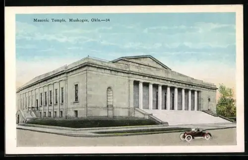 AK Muskogee, OK, Masonic Temple, Freimaurer