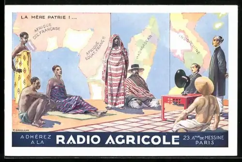 AK Reklame für Radio Agricole