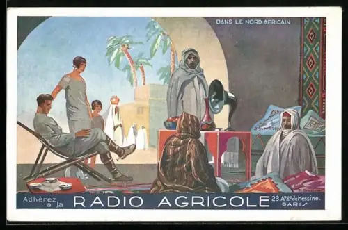 AK Reklame für Radio Agricole
