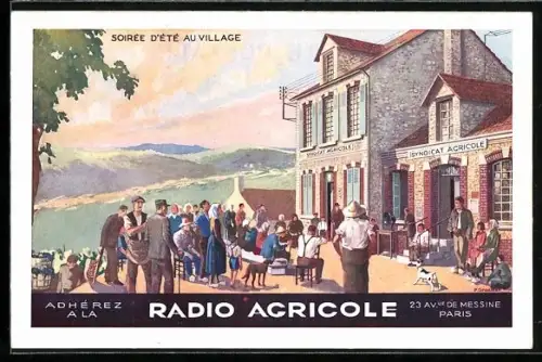 AK Reklame für Radio Agricole