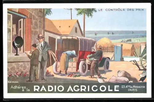 AK Reklame für Radio Agricole