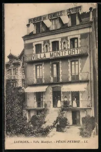 AK Lourdes, Villa Montfort, Pension de famille Peyrot