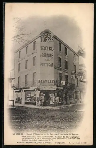 AK Lourdes, Hôtel d`Espagne et du Portugal, Maison de Torres