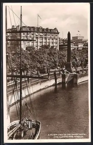 AK London, Savoy Hotel and Cleopatra`s Needle