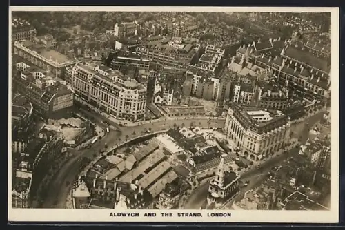 AK London, Aldwych and the Strand, Bird`s Eye View