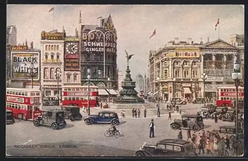Künstler-AK London, Piccadilly Circus