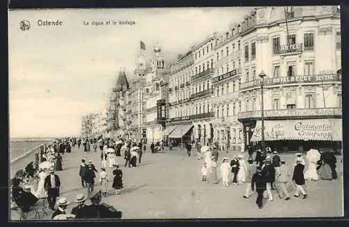 AK Ostende, La digue et le bodega