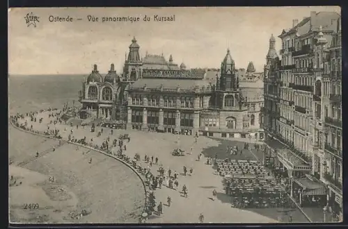 AK Ostende, Vue panoramique du Kursaal