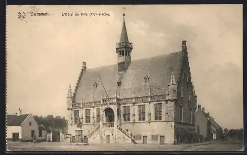 AK Damme, L`Hôtel de Ville XIVe siècle