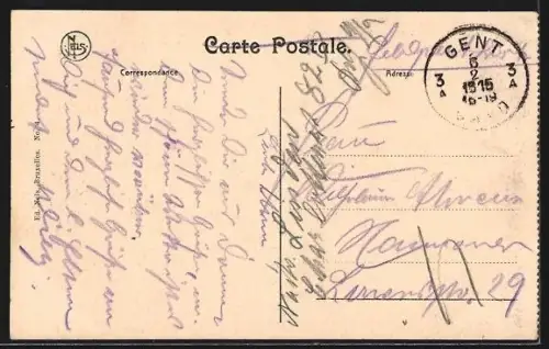 AK Damme, L`Hôtel de Ville XIVe siècle