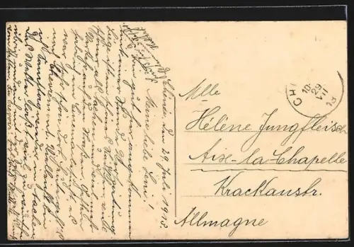 AK Liege, Place Saint-Lambert, Palais de Justice, Strassenbahn