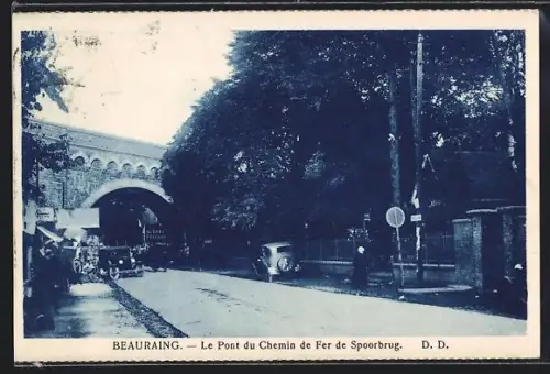AK Beauraing, Le Pont du Chemin de Fer de Spoorbrug
