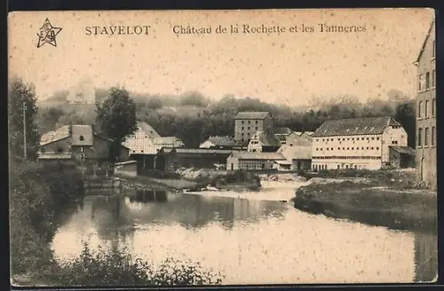 AK Stavelot, Château de la Rochette et les Tanneries