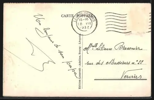 AK Bourg-Léopold, Maison Communale et Monument du Souvenir