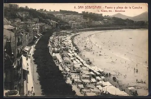 AK San Sebastian, Paseo y playa de la Concha