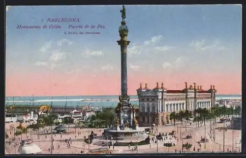 AK Barcelona, Monumento de Colón, Puerta de la Paz