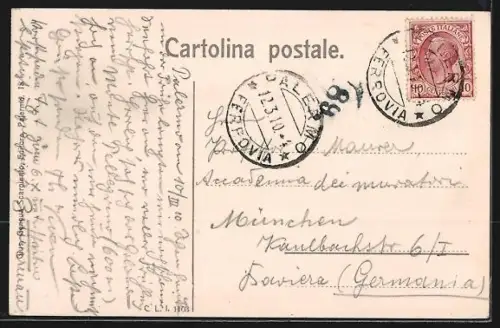 AK Monreale, Convento dei Benedettini, Il Chiostro colla Loggetta e la Fontana