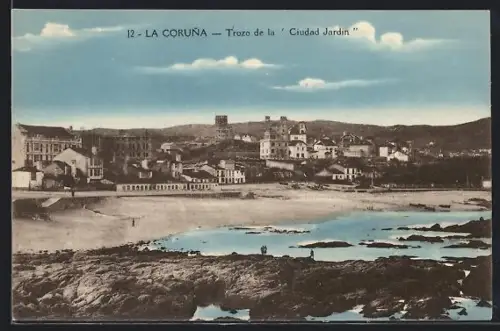 AK La Coruna, Trozo de la Ciudad Jardin