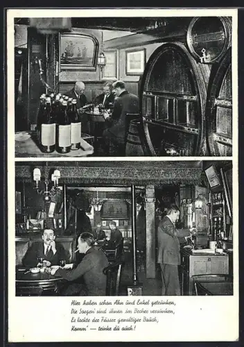 AK Hamburg-Neustadt, Restaurant Conrads Jacobs, Weinstube, Zeughausmarkt 22