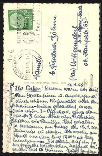 AK Frankfurt-Sachsenhausen, Süd, Goetheturm mit 43m Höhe