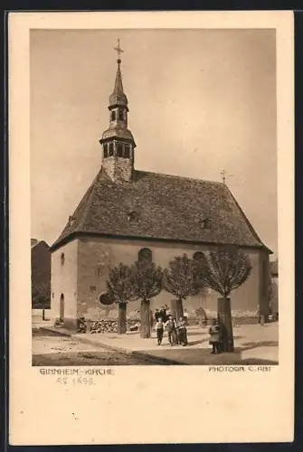 AK Frankfurt-Ginnheim, Blick auf die Kirche