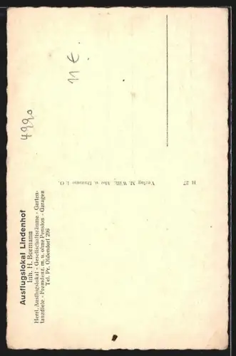 AK Büscherheide üb. Lübbecke, Gasthaus Lindenhof, Inh. H. Bormann, Gartentanzdiele