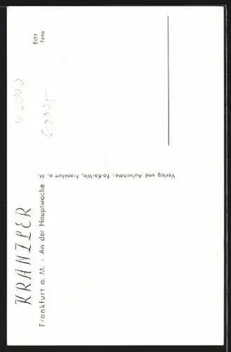 AK Frankfurt a. M., Café Kranzler, An der Hauptwache