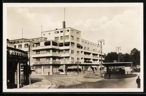AK Düren /Rhld., Wirteltorplatz mit Café Wirteltor, Bauhaus