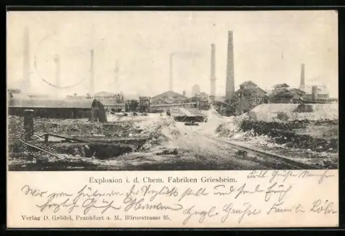 AK Frankfurt-Griesheim, Explosion in den Chemischen Fabriken