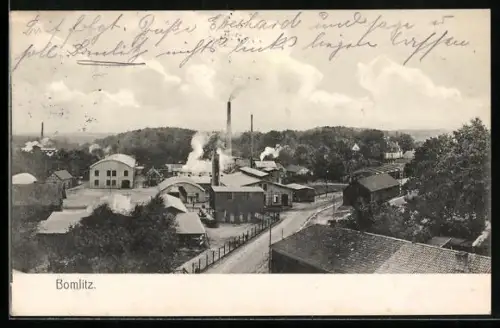 AK Bomlitz, Teilansicht des Ortes aus erhöhter Perspektive