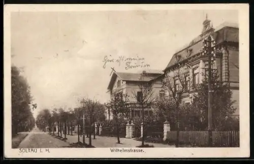 AK Soltau i. H., Wilhelmstrasse mit Anwesen