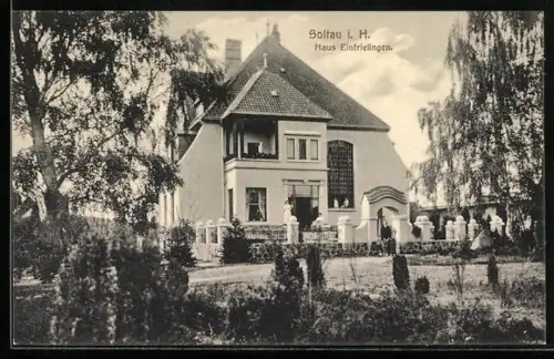 AK Soltau i. H., Haus Einfrielingen, Aussenansicht mit Grünanlagen