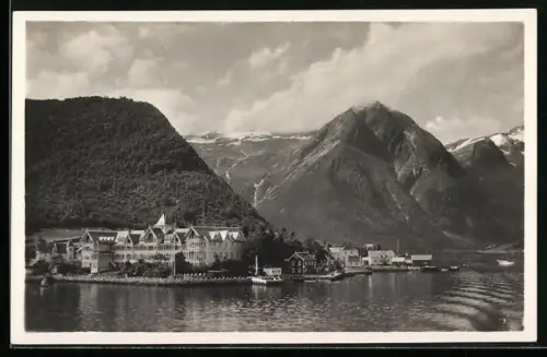 AK Balholm, Blick auf den Ort vom Berg aus