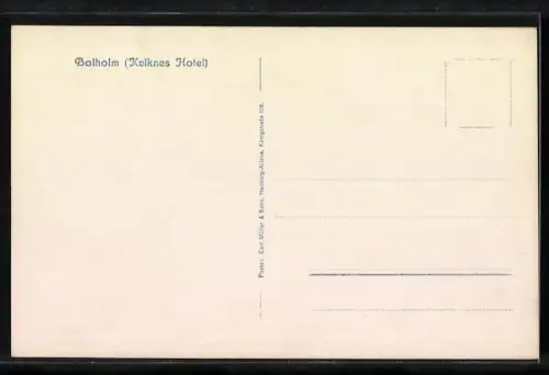 AK Balholm, Blick auf den Ort vom Berg aus