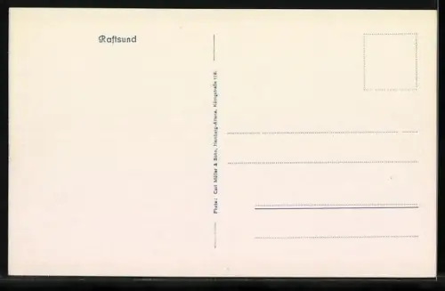 AK Raftsund, Ortspartie mit Dampfer