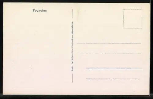 AK Toghatan, Ortspanorama vom Wasser aus