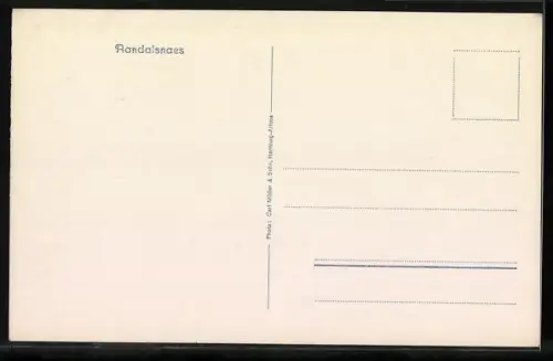 AK Aandalsnaes, Ortsansicht mit weitem Blick ins Tal, Bergpanorama, tiefhängende Wolken