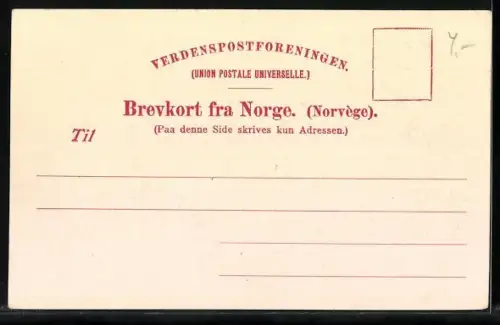 AK Gudvangen, Ortsansicht vom Wasser aus