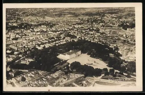 AK Oslo, Totalansicht, Fliegeraufnahme