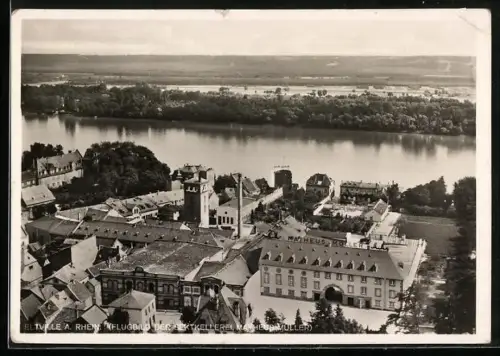 AK Eltville, Flugbild der Sektkellerei Matheus Müller