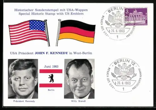 AK Präsident der USA John F. Kennedy, Besuch in West-Berlin 1963