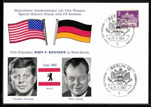 AK Präsident der USA John F. Kennedy, Besuch in West-Berlin 1963