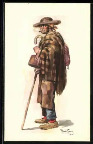 Künstler-AK Portugiese in Volkstracht