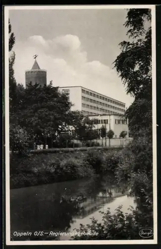 AK Oppeln, Blick zum Regierungsgebäude