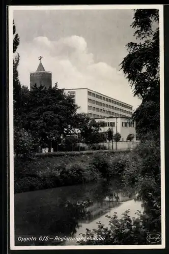AK Oppeln, Blick zum Regierungsgebäude
