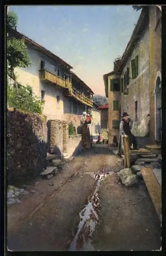 AK Agra, Strada comunale, Partie mit Dorfstrasse