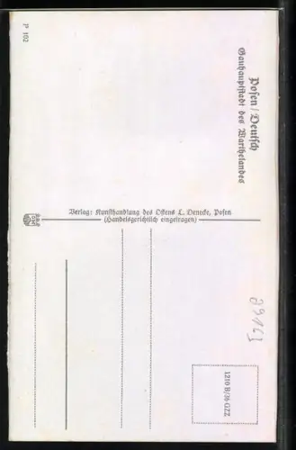 AK Posen / Poznan, Strassenpartie am Schloss