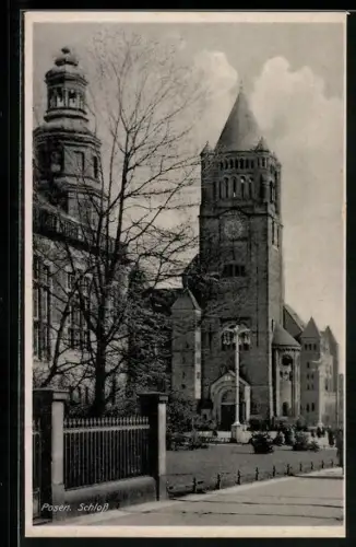 AK Posen / Poznan, Partie am Schloss