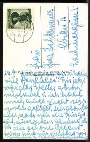 AK Schruns, Ortsansicht mit Zimbaspitze